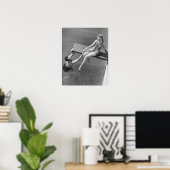 Poster Woman on diving board (Bureau à domicile)