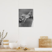 Poster Woman on diving board (Cuisine)