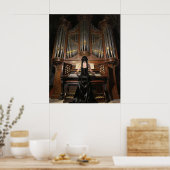Poster Woman Playing a Grand Organ (Cuisine)