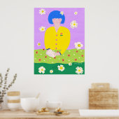 Poster Woman reading in the garden (Cuisine)