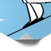 Poster Woman sits with dog under moon (Coin)