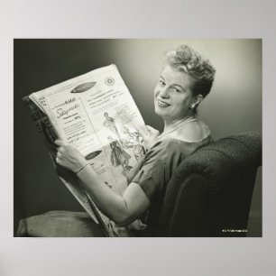 Poster Woman Sitting in chaise