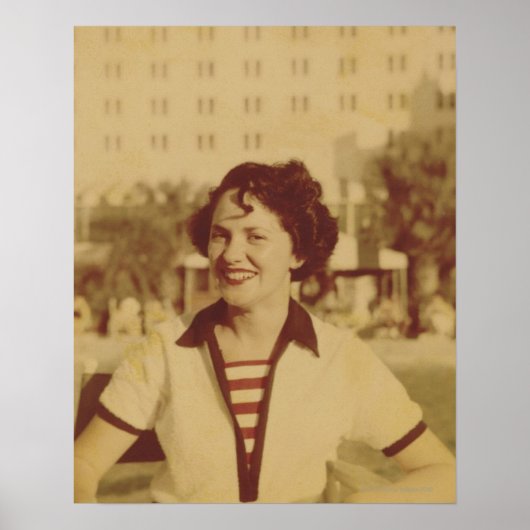 Poster Woman Sitting Outside (Devant)