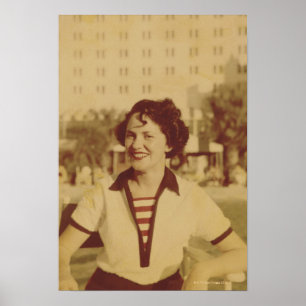 Poster Woman Sitting Outside