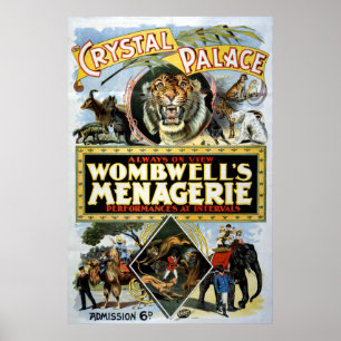 Poster Wombwell's Menagerie Crystal Palace