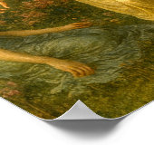 Poster Women, Butterflies & Peacock In Garden (Coin)