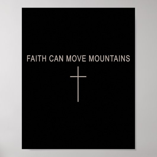 Poster Women Faith Can Move Mountains Christian Minimalis (Devant)