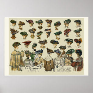 Poster Women Hats 1905 Boston