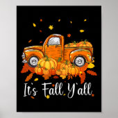 Poster Women It's Affaire Y'all Pumkin Truck Autumn Tree (Devant)