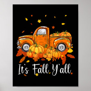 Poster Women It's Affaire Y'all Pumkin Truck Autumn Tree