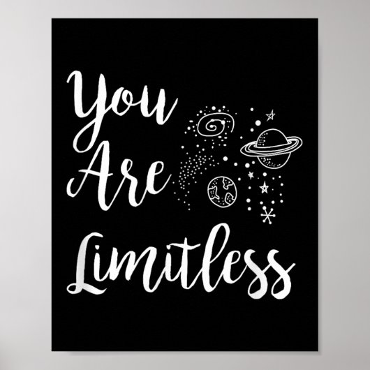 Poster Women You Are Limitless Amazing Motivational  (Devant)