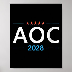 Poster Womens Aoc 2028 Alexandria Ocasio-cortez Pour Pres
