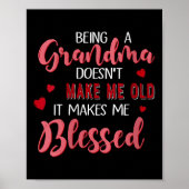 Poster Womens Being A Grandma Doesn't Make Me Old It Make (Devant)