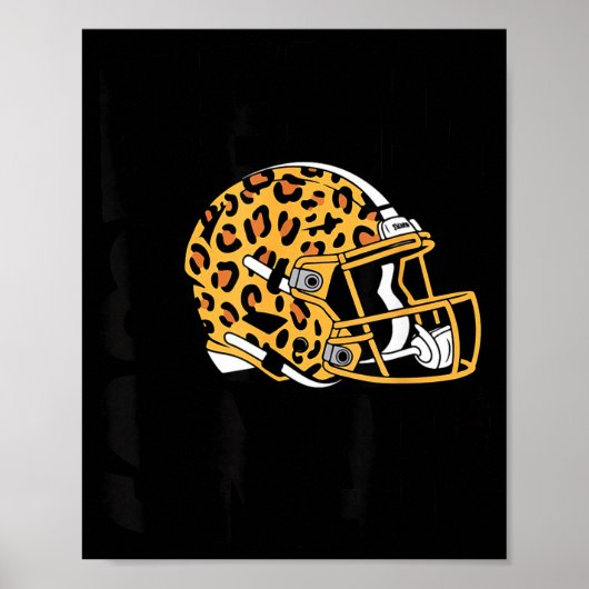 Poster Women's Bend &amp; Snap Leopard Print Helmet Footb (Devant)
