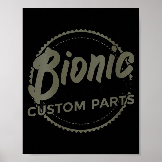 Poster Womens Bionic Knee Club Parts Funny Knee Replaceme (Devant)