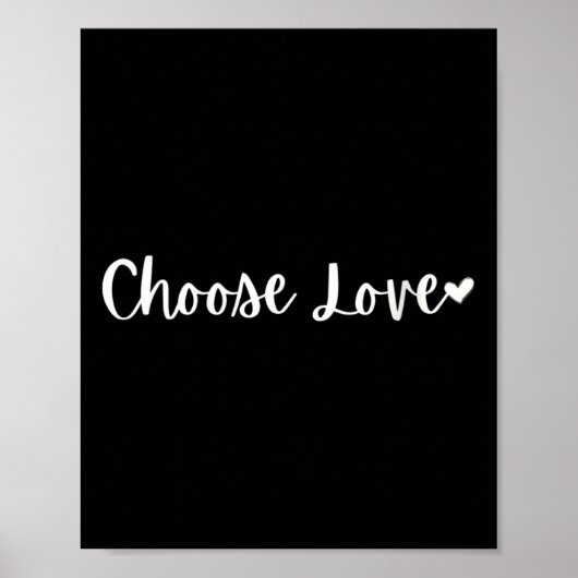 Poster Womens Choose Love Motivational Mantra V-neck  (Devant)