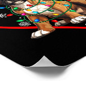 Poster Womens Christmas Reindeer Santa Love Boxer Lovers (Coin)