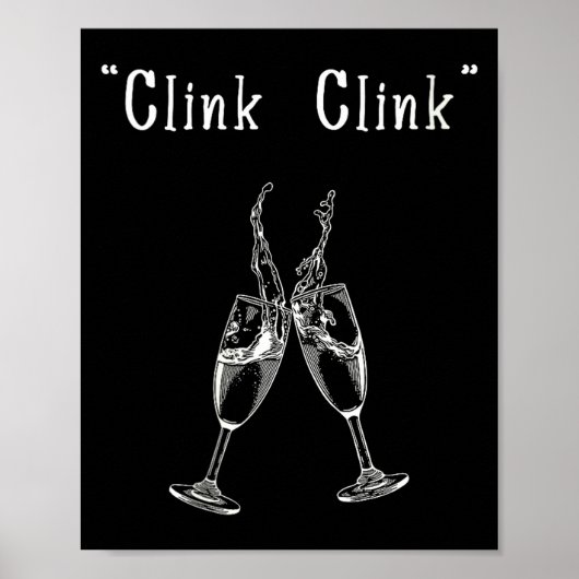 Poster Womens Clink Clink V-neck  (Devant)
