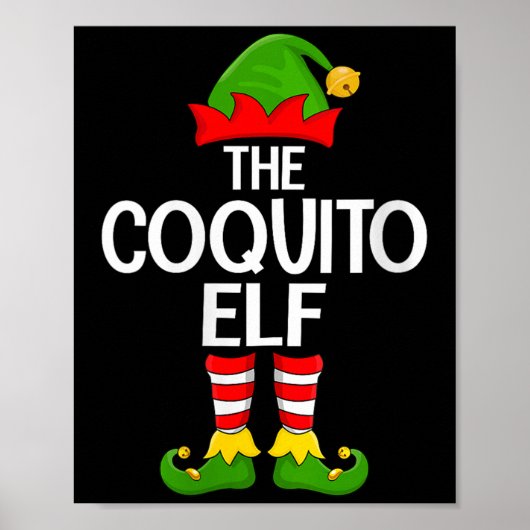 Poster Womens Coquito Elf Xmas Matching Family Elf Squad  (Devant)
