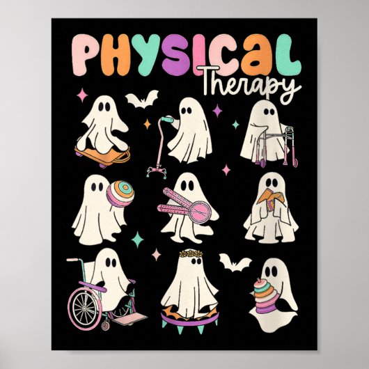 Poster Womens Cute Ghost Physical Therapy Pt Physical The (Devant)