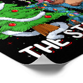 Poster Womens Dinosaur Xmas Lights Funny T-rex Dino Men B (Coin)