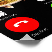 Poster Women's fih calling remind decline accept phone (Coin)
