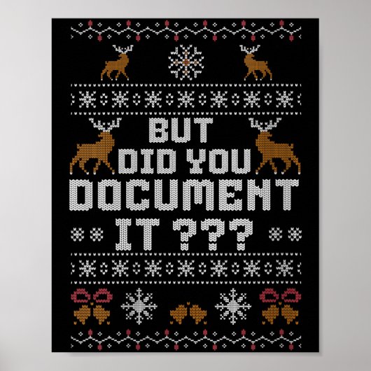 Poster Womens Funny But Did You Doent It Holiday Office U (Devant)