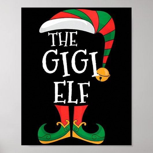 Poster Womens Gigi Elf Xmas Matching Pajamas Group Christ (Devant)