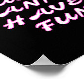 Poster Womens Girls Just W Have Fun V-neck (Coin)