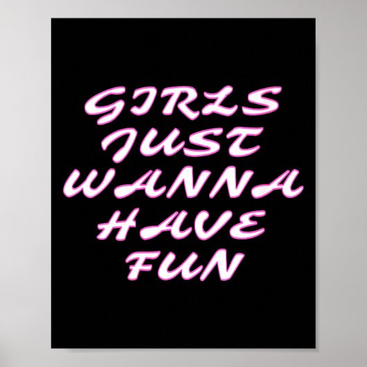Poster Womens Girls Just W Have Fun V-neck (Devant)