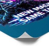 Poster Women's Glitch Persona Affirmation _ New Mask Same (Coin)