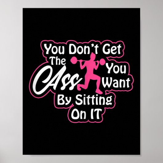 Poster Womens Glutes Workout Day Insrational Motivational (Devant)