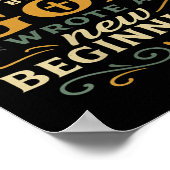 Poster Womens God Wrote A New Beginning Faith Based Insra (Coin)