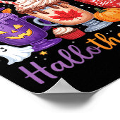 Poster Womens Happy Hallothanksmas Coffee Lover Halloween (Coin)