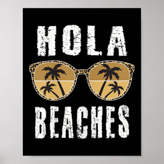 Poster Womens Hola Funny Pineapple Beach Vacances d'été (Devant)