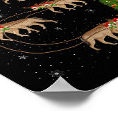 Poster Womens Hyena Santa Sleigh Flying Funny Magical Chr (Coin)