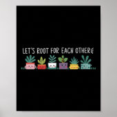 Poster Womens Let's Root For Each Other Vegetables Suprt  (Devant)