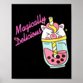 Poster Womens Magically Delicious Unicorn Boba Kawaii Bub (Devant)