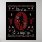 Poster Womens Merry Krampus Horror Soky Evil Funny Ugly C (Devant)