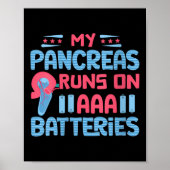 Poster Womens My Pancreas Fonctionne Sur Les Batteries Aa (Devant)