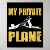 Poster Womens My Private Plane Hand Tool Humor For Woodwo (Devant)