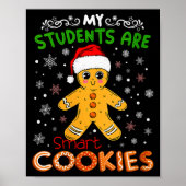 Poster Womens My Students Are Smart Cookies Christmas Gin (Devant)