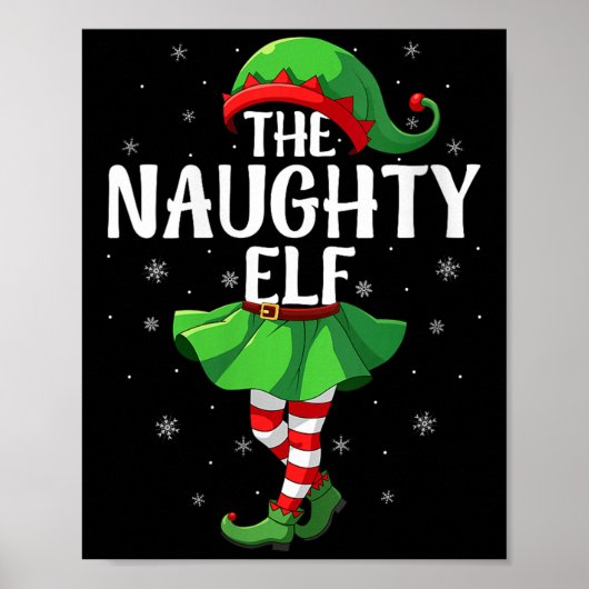Poster Womens Naughty Elf Christmas Girls Women Elf Squad (Devant)