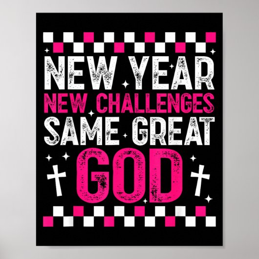 Poster Womens New Year New Challenges Same Great God 2026 (Devant)