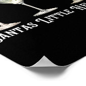 Poster Womens Retro Funny Santa's Little Helper Martini M (Coin)