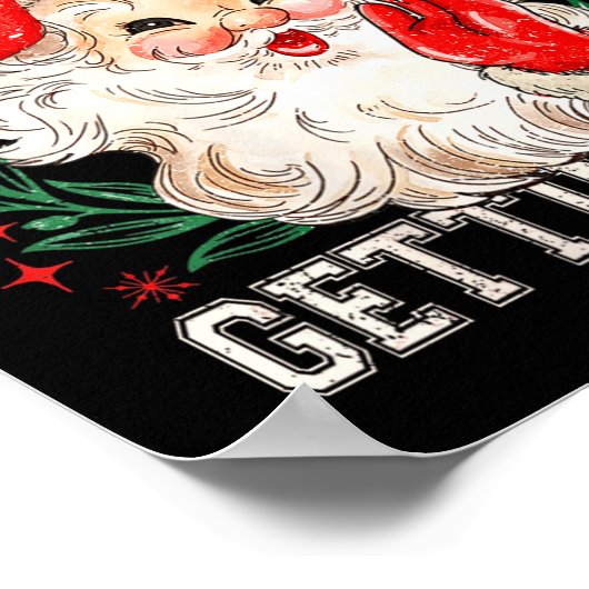 Poster Womens Retro You Ain't Getting Funny Santa Face Ch (Coin)