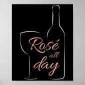 Poster Womens Rose All Day Elegant Connoisseur Wine Lover (Devant)