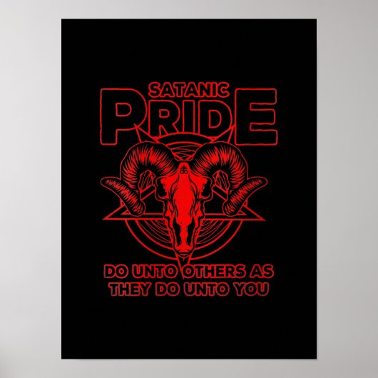 Poster Womens Satanism Pagan Goat Satan (Devant)