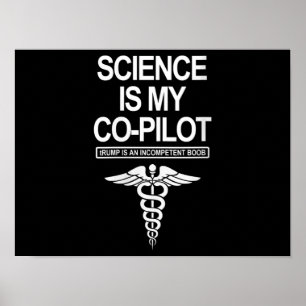 Poster Womens Science Est Mon Co-Pilote Drôle Cadeau
