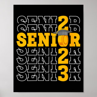 Poster Womens senior 2023 hockey player graduate class of